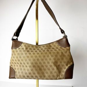 Dooney & Bourke Brown Monogram Signature Hobo